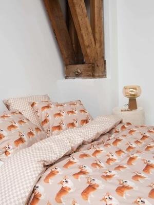 Snurk Corgi Blush Dekbedovertrek