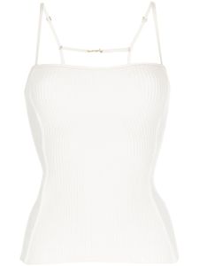 Jacquemus robe Sierra en maille nervurée - Blanc