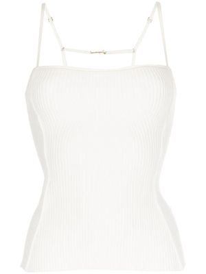 Jacquemus robe Sierra en maille nervurée - Blanc