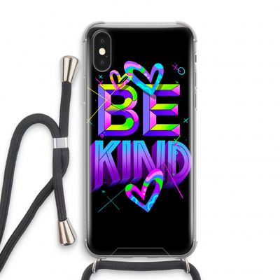 Be Kind: iPhone XS Transparant Hoesje met koord
