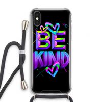 Be Kind: iPhone XS Transparant Hoesje met koord