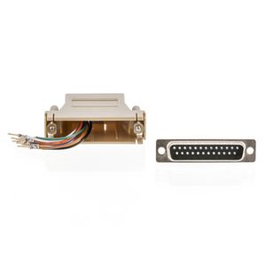 Valueline VLCP52823I Seriële Adapter Sub-d 25-pins Female - Rj45 (8/8) Female Ivoor