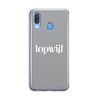 Topwijf Grijs Wit: Samsung Galaxy A40 Transparant Hoesje Topwijf Grijs Wit: Samsung Galaxy A40 Transparant Hoesje