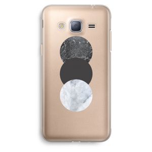 Marmeren cirkels: Samsung Galaxy J3 (2016) Transparant Hoesje