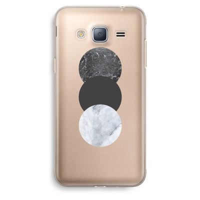 Marmeren cirkels: Samsung Galaxy J3 (2016) Transparant Hoesje