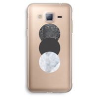 Marmeren cirkels: Samsung Galaxy J3 (2016) Transparant Hoesje