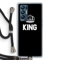 King zwart: Oppo Find X3 Neo Transparant Hoesje met koord