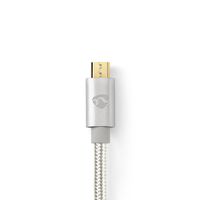 Nedis CCTB60500AL20 USB-kabel 2 m USB 2.0 USB A Micro-USB B Aluminium - thumbnail