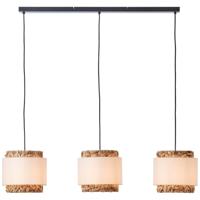 Brilliant Eetkamer hanglampWaterlilly rotan met witte stof - 99827/09