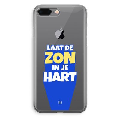 Laat de zon in je hart: iPhone 8 Plus Transparant Hoesje