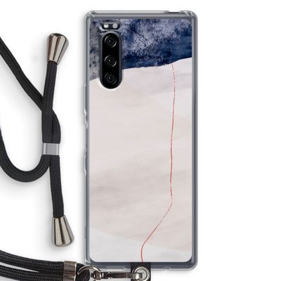 Stone White: Sony Xperia 5 Transparant Hoesje met koord
