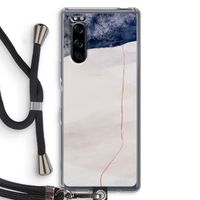 Stone White: Sony Xperia 5 Transparant Hoesje met koord