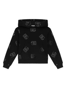 Dolce & Gabbana Kids hoodie en coton à logo imprimé - Noir