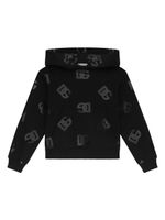 Dolce & Gabbana Kids hoodie en coton à logo imprimé - Noir