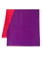 Saint Laurent Pre-Owned foulard en soie à design colour block (années 1980) - Rouge