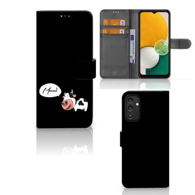 Samsung Galaxy A14 5G Leuk Hoesje Cow | Portemonnee hoesje Samsung Galaxy A14 5G Leuk Hoesje Cow | Portemonnee hoesje