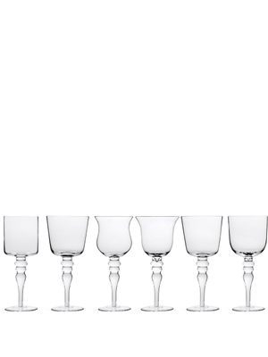 Bitossi Home lot de six verres à vin dépareillés - Tons neutres