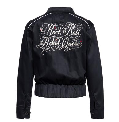 Queen Kerosin Rock n Roll Rebel Queen Gabarin Jacket Black-XXXXL