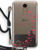 Kusjes: LG K10 (2017) Transparant Hoesje met koord