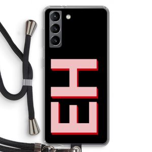 Monogram: Samsung Galaxy S21 Transparant Hoesje met koord