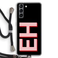 Monogram: Samsung Galaxy S21 Transparant Hoesje met koord