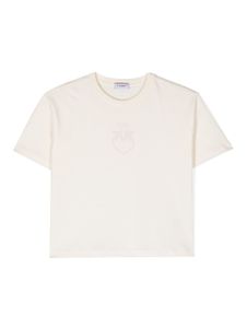 Pinko Kids t-shirt en coton à logo imprimé - Tons neutres