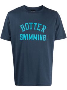 Botter t-shirt en coton biologique à logo floqué - Bleu