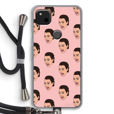 Ugly Cry Call: Pixel 4a Transparant Hoesje met koord