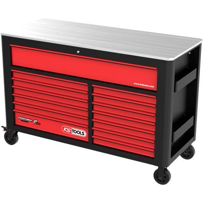 KS Tools 8737014 Werkplaatswagen Plaatstaal Kleur (specifiek): Zwart, Rood