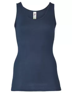 Dames Hemd Zijde Wol Engel Natur, Kleur Navy blauw, Maat 38/40 - Medium