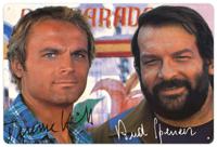 Bud Spencer & Terence Hill Tin Sign Autogramm 20 x 30 cm - thumbnail