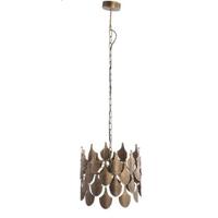 PTMD Linnes Brass metal hanging lamp scales round - thumbnail