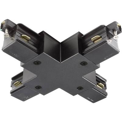 Deko Light 720029 D One 230V-railsysteemcomponenten X-verbinder Set van 1 stuks Zwart Deko Light 720029 D One 230V-railsysteemcomponenten X-verbinder Set van 1 stuks Zwart