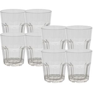 Set van 12x stuks onbreekbare kunststof camping shotglazen/borrelglazen 35 ml