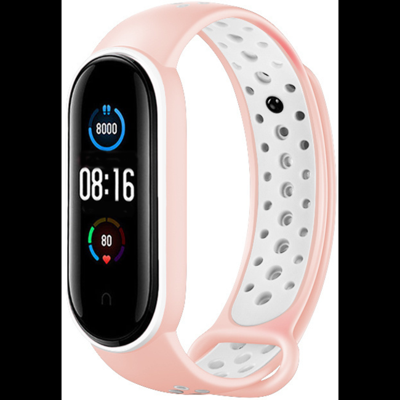 Xiaomi Mi 5/6 Dubbel Sport Band - Lichtroze Wit