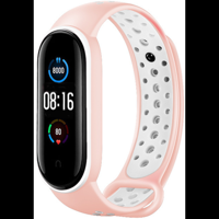Xiaomi Mi 5/6 Dubbel Sport Band - Lichtroze Wit Xiaomi Mi 5/6 Dubbel Sport Band - Lichtroze Wit