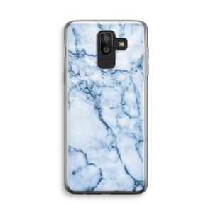 Blauw marmer: Samsung Galaxy J8 (2018) Transparant Hoesje