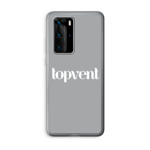 Topvent Grijs Wit: Huawei P40 Pro Transparant Hoesje