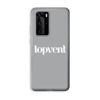 Topvent Grijs Wit: Huawei P40 Pro Transparant Hoesje
