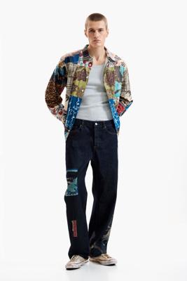 Jeans met oosters patroon - BLUE - 34