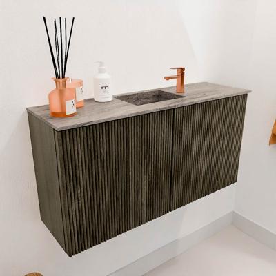 Toiletmeubel Mondiaz Joya Dlux | 80 cm | Meubelkleur Shadow | Faye wastafel Oza Wasbak Midden | 1 kraangat