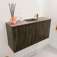 Toiletmeubel Mondiaz Joya Dlux | 80 cm | Meubelkleur Shadow | Faye wastafel Oza Wasbak Midden | 1 kraangat