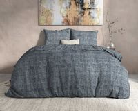 Dreamhouse - Leo Dekbedovertrek Flanel - Antraciet - 200 x 220