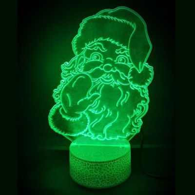 3D LED LAMP - KERSTMAN - Ontwerp-zelf.nl