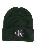 Calvin Klein Jeans bonnet en maille à patch logo - Vert - thumbnail