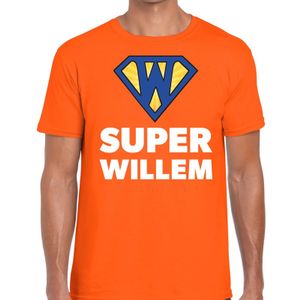 Super Willem t-shirt oranje heren 2XL  -