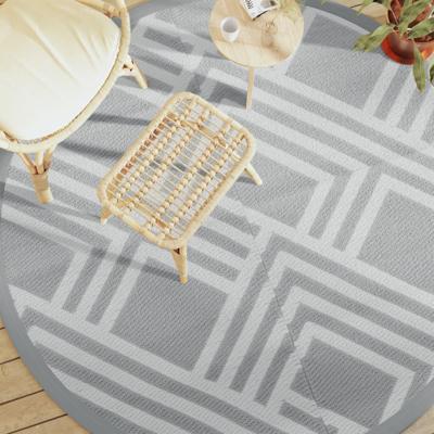 VidaXL Buitenkleed arakil ø 200 cm polypropeen grijs