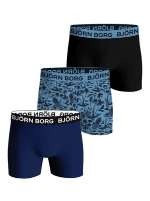 3-Pack jongens boxershorts - Core - Blauwe kinder onderbroeken katoen