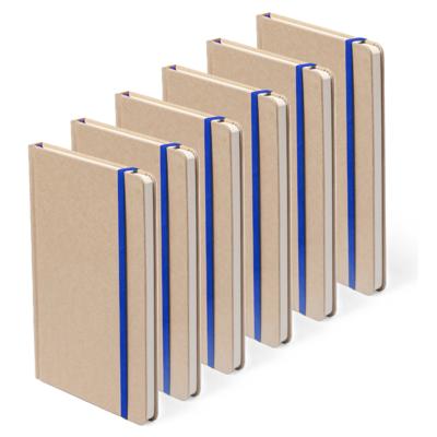 Notitieblok - Set van 6x stuks - luxe - met elastiek - notitieboekje - A5 formaat - 100 bladzijdes