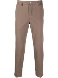 Incotex pantalon droit à taille basse - Marron